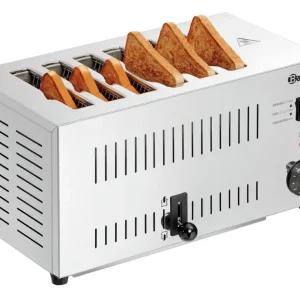 Bartscher Toaster | TS60 RVS | 6 Sleuven | 405x265x220mm Bestel Nu