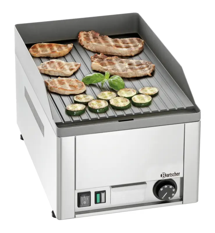 Bartscher Bakplaat GDP 320E-R | Geribbeld | 3 kW | 230V | 325x580x310mm Seizoensaanbieding