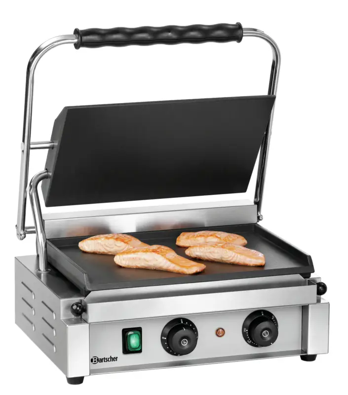 Shop Nu Bartscher Paninigrill-T 1 G | Glad | Grillplaten Gietijzer/Geëmailleerd | 410x400x200mm
