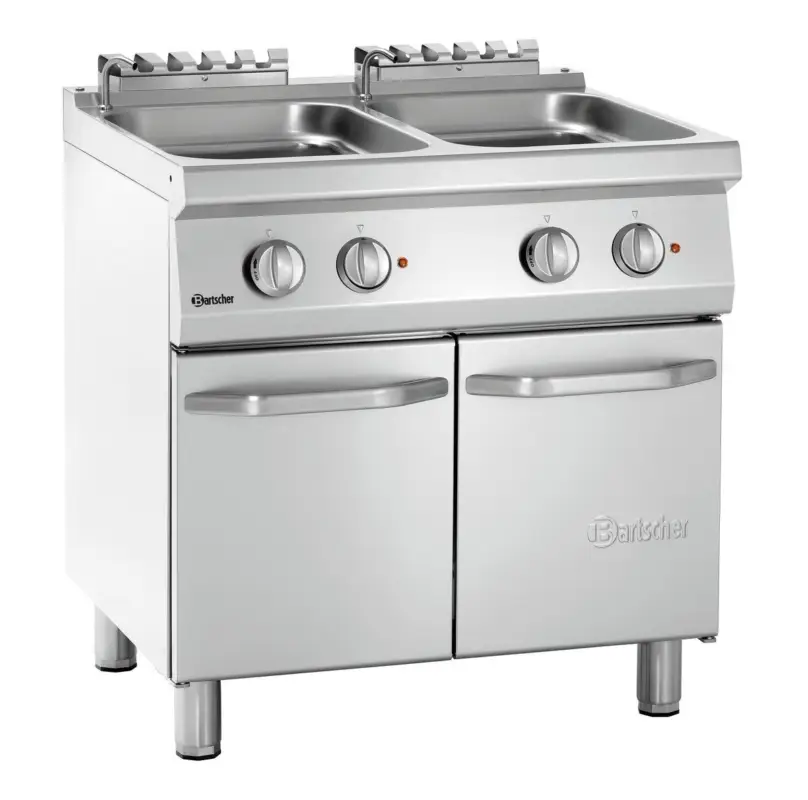 Bartscher Pastakoker op onderstel | 2x 24L | Ingebouwde aftapkraan | 400V | 800x700x850mm Direct Verzonden