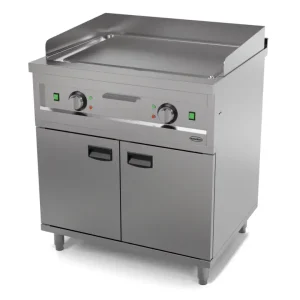 Superprijs Combisteel Bakplaat | ENTRY 700 | Elektrisch | Verchroomd Glad | 180°C/250°C | Gesloten Onderkast | 8.1kW | 400V | 800x700x880/980mm