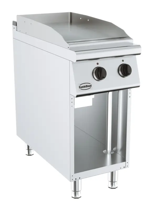 Goedkoop Combisteel Bakplaat | Glad RVS Oppervlak 392x670mm | 400v | Open Onderkast | 400x900x900mm