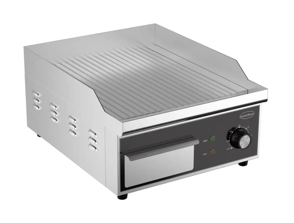 Weekendaanbieding Combisteel Bakplaat Geribd | 230v | 2kw | 360x450x220mm