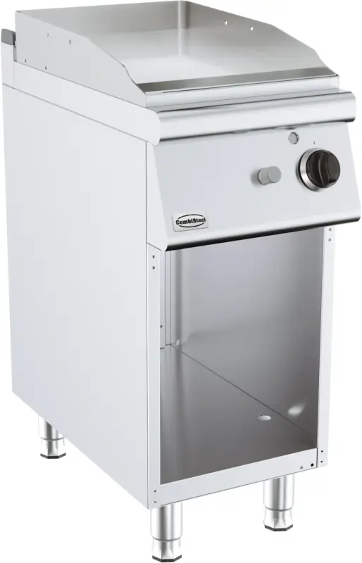 Veilige Betaling Combisteel Base 700 Gas Bakplaat | Open Onderstel | 6.5kW | Glad | 400x700x900mm