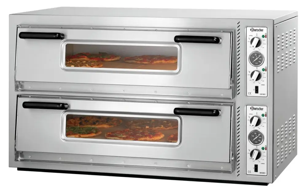 Bartscher Pizzaoven | NT 921 | Elektrisch | 2 Kamers | 12 Pizza’s Ø300mm | 400V | 1190x780x710mm Korting