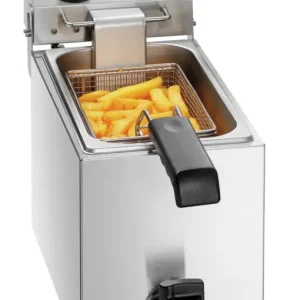Bartscher Friteuse | SNACK I PLUS | Elektrisch | 4L | 50°C/190°C | Aftapkraan | 2kW | 230V | 200x530x340mm Shop Nu