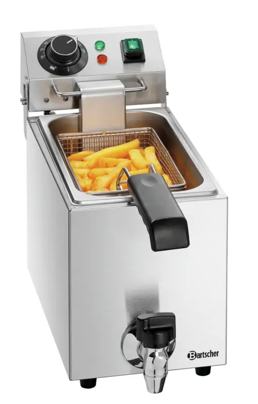 Bartscher Friteuse | SNACK I PLUS | Elektrisch | 4L | 50°C/190°C | Aftapkraan | 2kW | 230V | 200x530x340mm Shop Nu