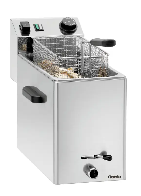 Bartscher Friteuse | SNACK XL PLUS | 8L | 50°C/190°C | Aftapkraan | 3.4kW | 230V | 245x720x470mm Lage Prijs