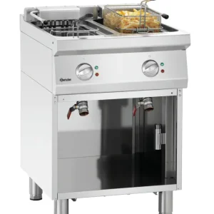 Bartscher Friteuse Serie 700 | Elektrisch | 11+11L | 100°C/190°C | 400V | Aftapkranen | 600x700x850mm Seizoensaanbieding