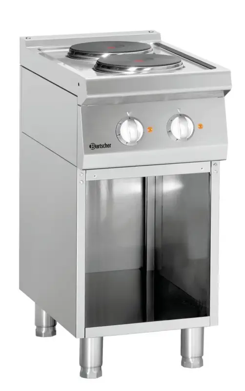 Bartscher Elektrisch Fornuis 700 B400 | 2-Pits | Open Onderbouw | 5,2kW | 400x700x850mm Beste Prijs