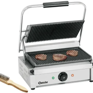 Actieprijs Bartscher Paninigrill 1R | Geribbeld | Grillplaten Gietijzer/Geëmailleerd | 410x400x200mm