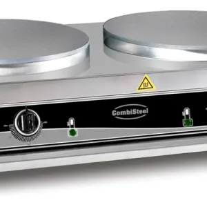 Veilige Betaling Combisteel Crêpe Maker | 2x Ø400 Mm | 2x 3kw | 900x520x245mm