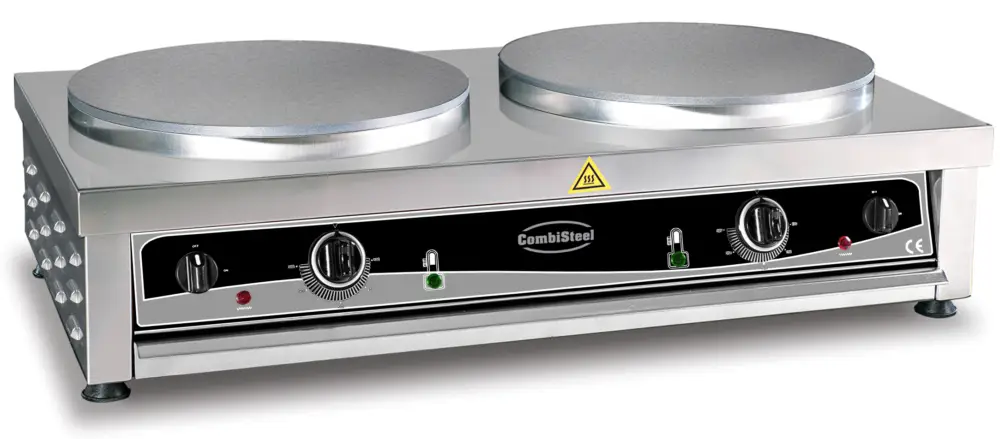 Veilige Betaling Combisteel Crêpe Maker | 2x Ø400 Mm | 2x 3kw | 900x520x245mm