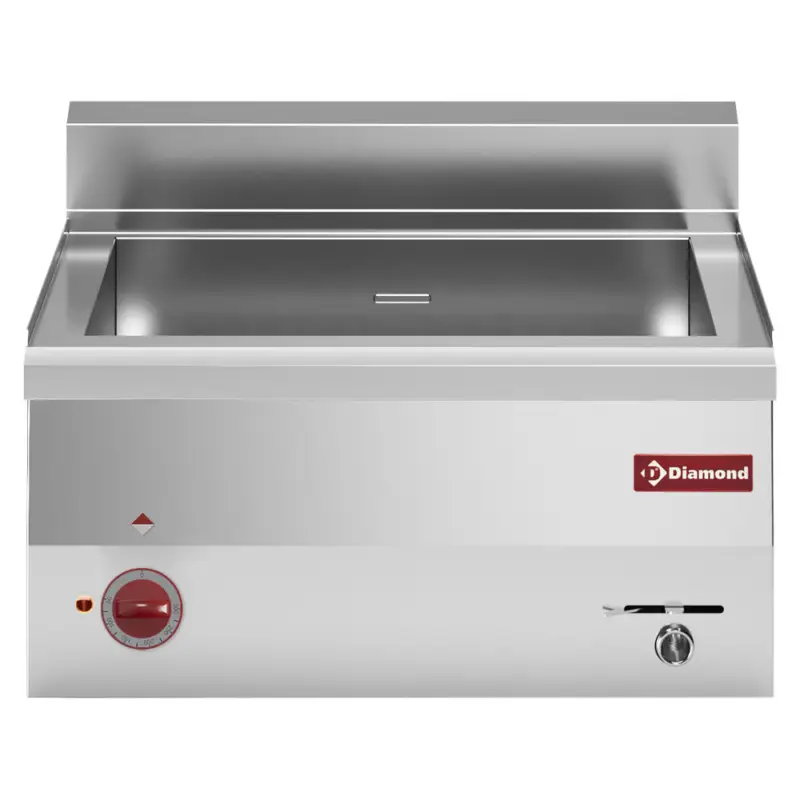 Diamond Bain-Marie | PRO 600 | 1x 1/1 GN + 2x 1/4 GN | 30°C/90°C | Aftapkraan | 3kW | 230V | 600x600x280/400mm Nieuw