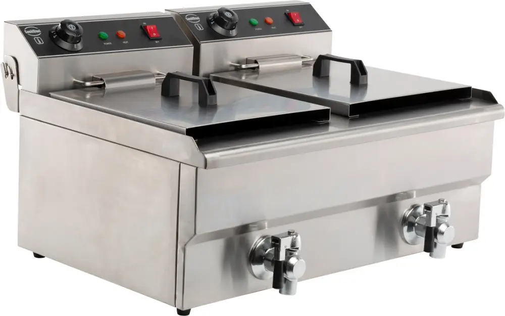 Combisteel Friteuse | Elektrisch | 8+8L | 2x 230v | Aftapkranen | 630x505x355mm Merkproduct