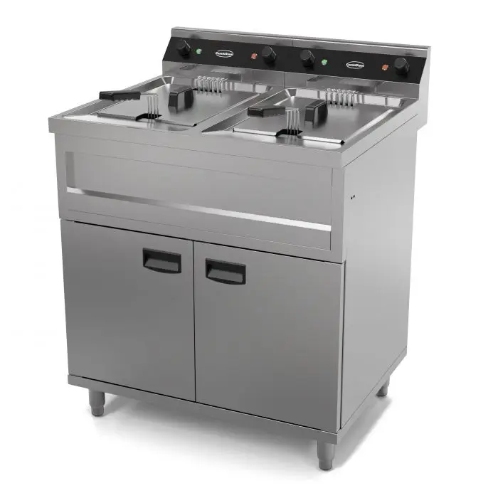 Fabrieksprijs Combisteel Friteuse | ENTRY 700 | Elektrisch | 2x 12L | Op Kast | Aftapkranen | 18kW | 2x 400V | 800x700x850mm