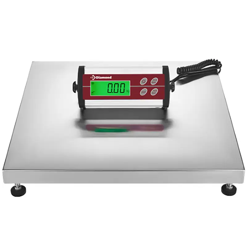 Alleen Vandaag Diamond Platformweegschaal | LIBRA LINE | RVS | Max. 75kg | 20g Nauwkeurig | Draadloos | Waterdicht | 500x500x78mm