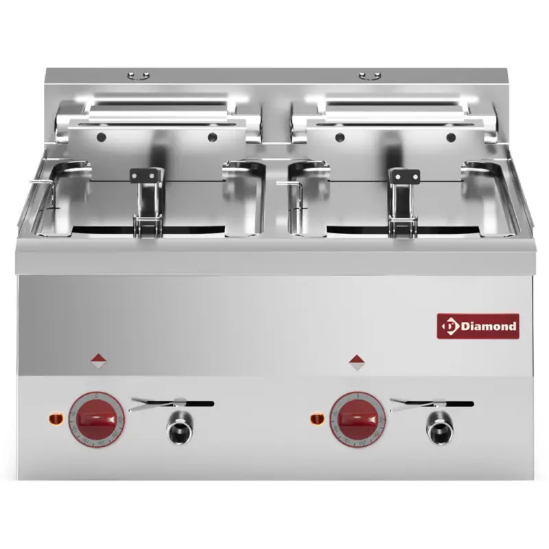 Beperkt Aanbod Diamond Pro 600 | Friteuse | Elektrisch | 10+10L | 400v | Aftapkranen | 600x600x280/400mm