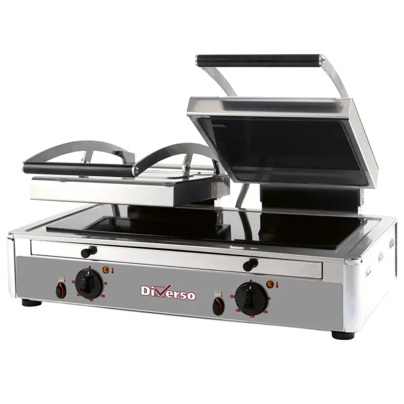 Diverso By Diamond Paninigrill | Dubbel | Keramisch Oppervlak | 230v | 640x445x245mm Veilige Betaling