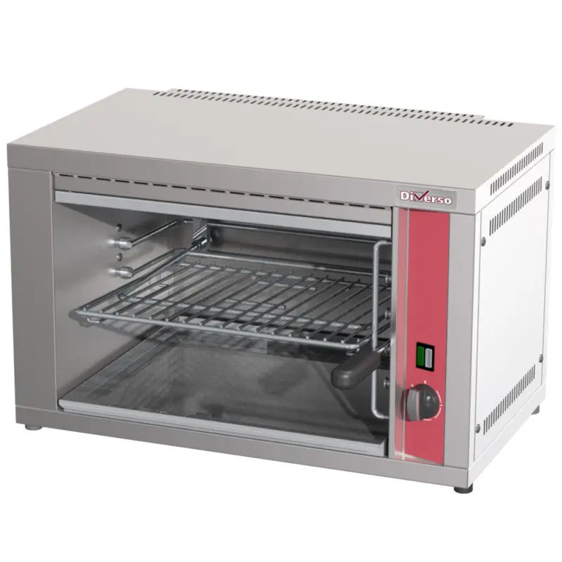 Diverso by Diamond Salamander Toaster | 1 Niveau | Elektrisch | 2.2kW | 230V | Doorgeefsysteem | 545x370x380mm Betrouwbaar