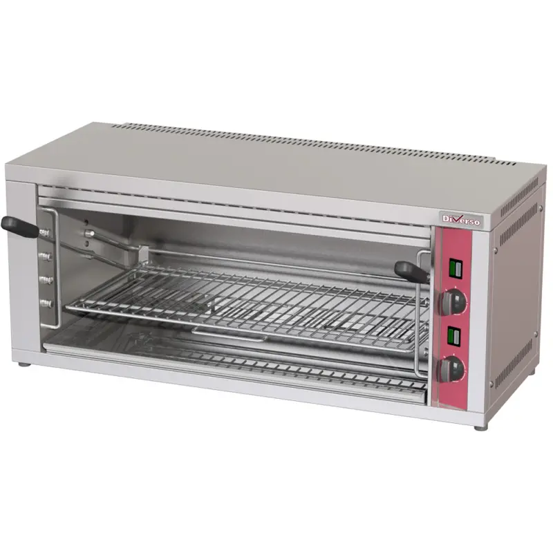 Diverso by Diamond Salamander Toaster | 1 Niveau | Elektrisch | 4.4kW | 400V | Doorgeefsysteem | 875x370x380mm Shop Nu