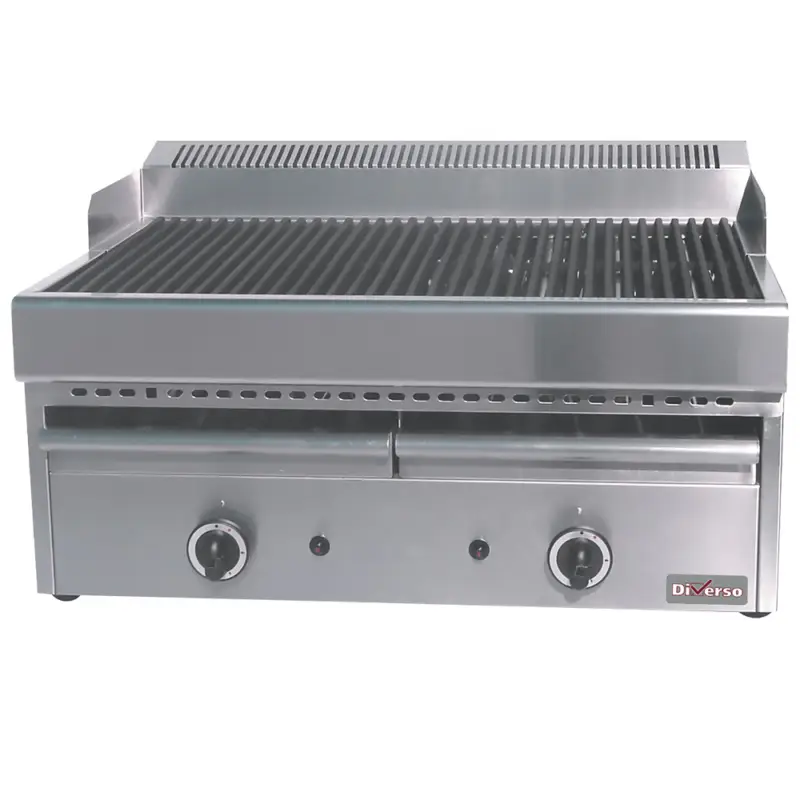 Beperkte Voorraad Diverso By Diamond Stoomgrill | Gas | Gietijzer Oppervlak | Piëzo Ontsteking | 770x630x430mm