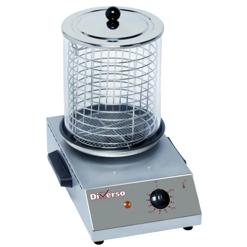 Diverso Worstenverwarmer | Pyrex Glas | 40 Worsten | 260x380x400mm Hete Deal