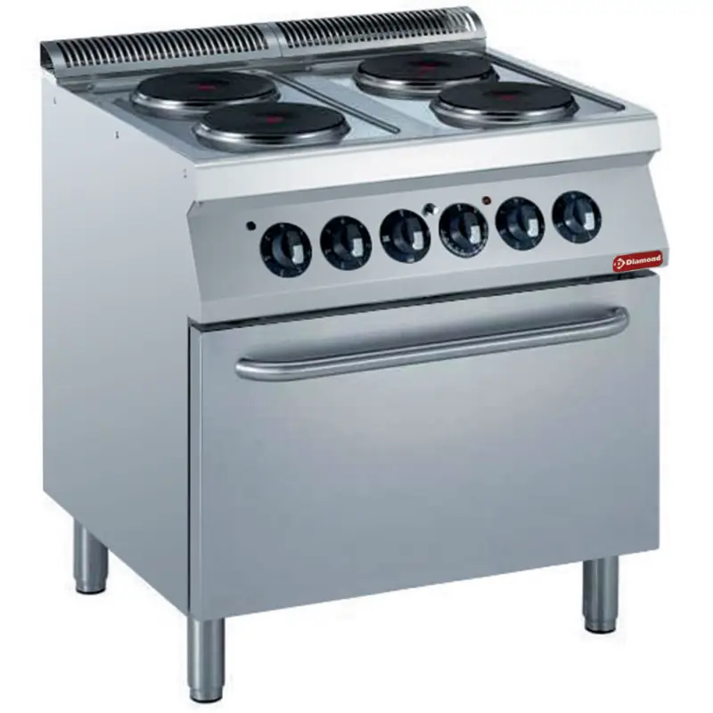 Beperkt Aanbod Elektrisch Fornuis 4 Platen, Elektrische Oven GN 2/1