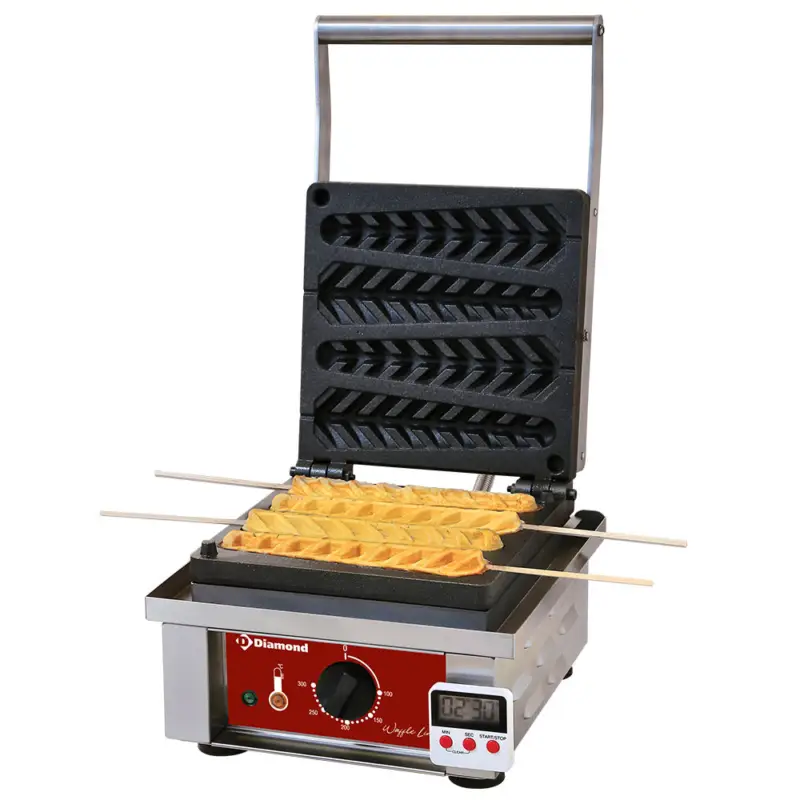 Elektrisch Wafelijzer “wafels Op Stokjes”, 4 Stuks. + Timer Beste Prijs