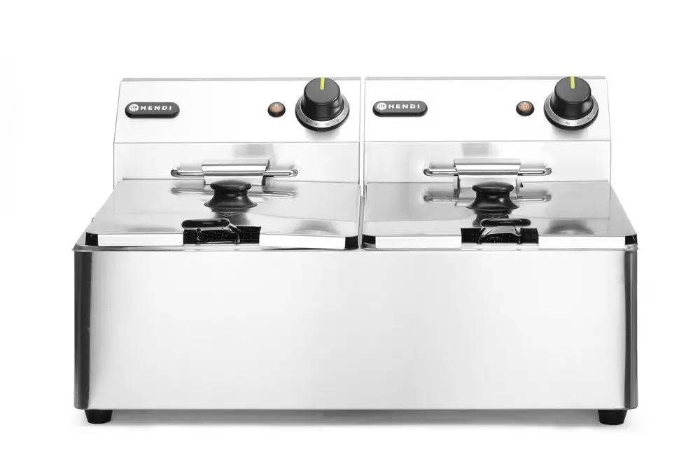 Hendi Friteuse – 2x 6L | 12L | 230v | 550x430x(h)305mm Gratis Retour