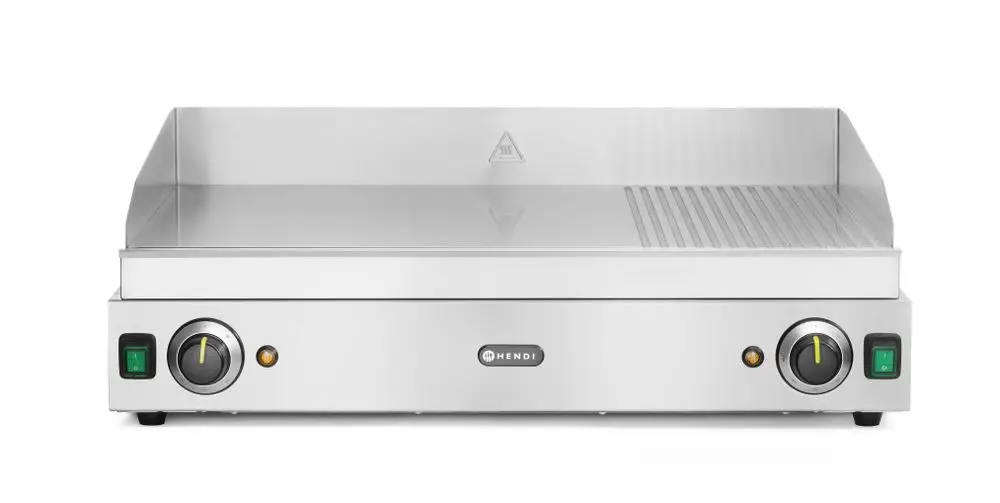 Hendi Bakplaat | 1/3 Geribd | 2/3 Glad | 230V | 3.5kW | 720x550x245mm Direct Beschikbaar