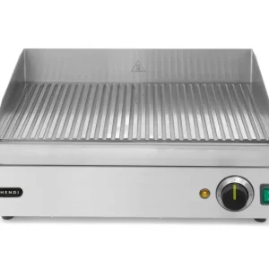 Beperkte Voorraad Hendi Bakplaat Profi Line | Geheel Geribbeld | 230V | 2400W | 550x435x245mm