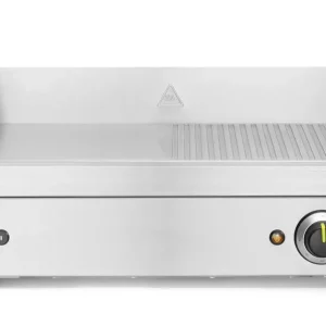 Speciale Aanbieding Hendi Bakplaat Profi Line | Half Geribbeld | 2400W | 230V | 550x435x245mm