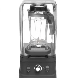 Snelle Levering Hendi Bar Blender met Dempkap | 2,5L | Zwart | 220–240V | 1680W | 250x300x540mm
