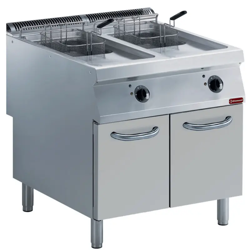 Bestseller Diamond Maxima 900 | Friteuse | 105°C/185°C| 15+15L | 400V | Aftapkranen | 800x900x850/920mm