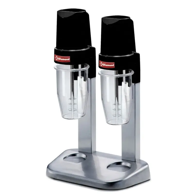 Diamond Milk-shaker | 2 Glazen Lexan 2x 0.65L | 230V | 300x195x485mm Populair