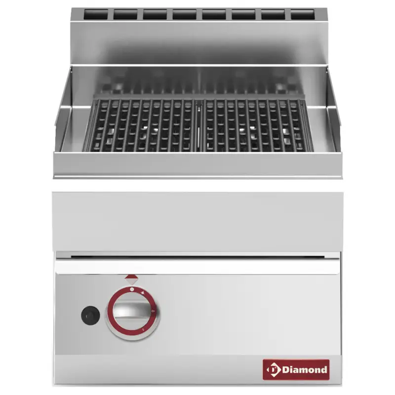 Fabrieksprijs Diamond Stoomgrill | ALPHA 650 | Gas | Gietijzer Oppervlak | 7.5kW | 400x650x280/380mm