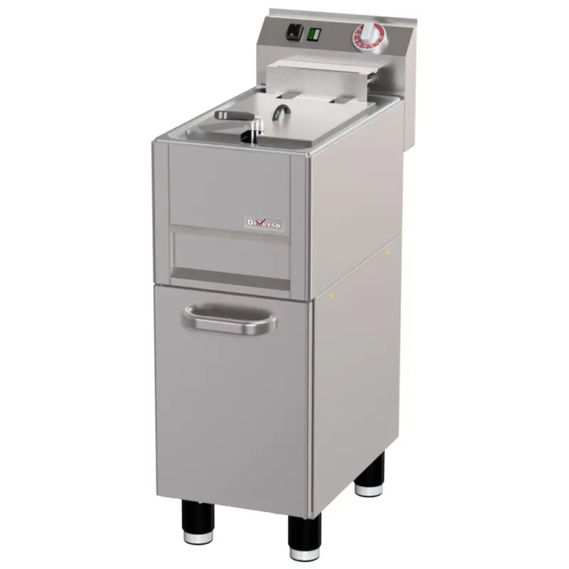 Finale Uitverkoop Diverso by Diamond Friteuse | COOKING LINE 600 | Elektrisch | 13L | 0°C/190°C | Aftapkraan | 9.9kW | 400V | 330x600x890/1035mm