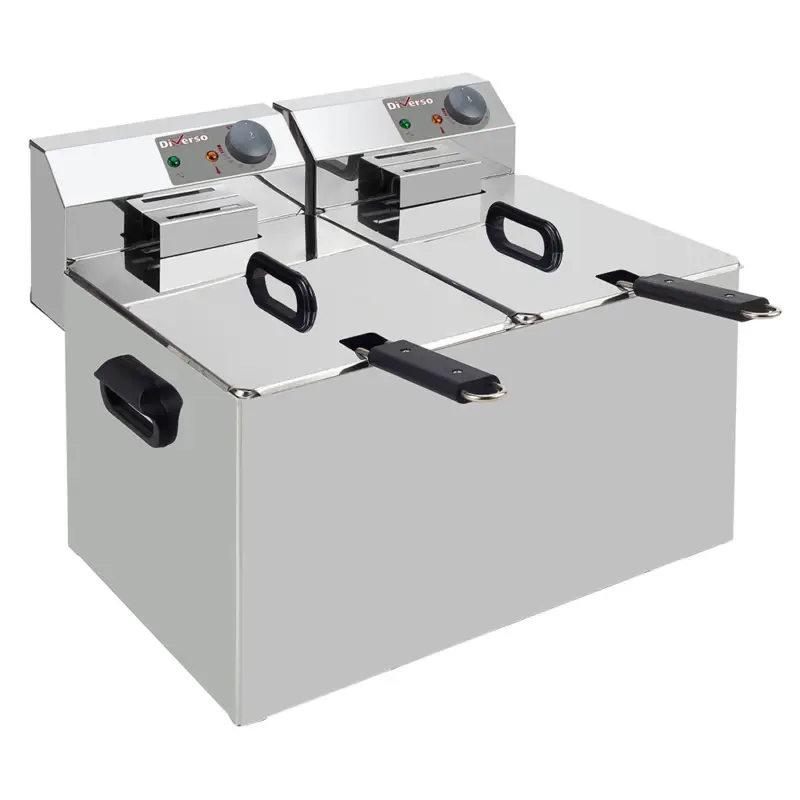 Must-Have Diverso by Diamond Friteuse | Elektrisch | 7+7L | 0°C/180°C | 6.4kW | 2x 230V | 560x410x290mm