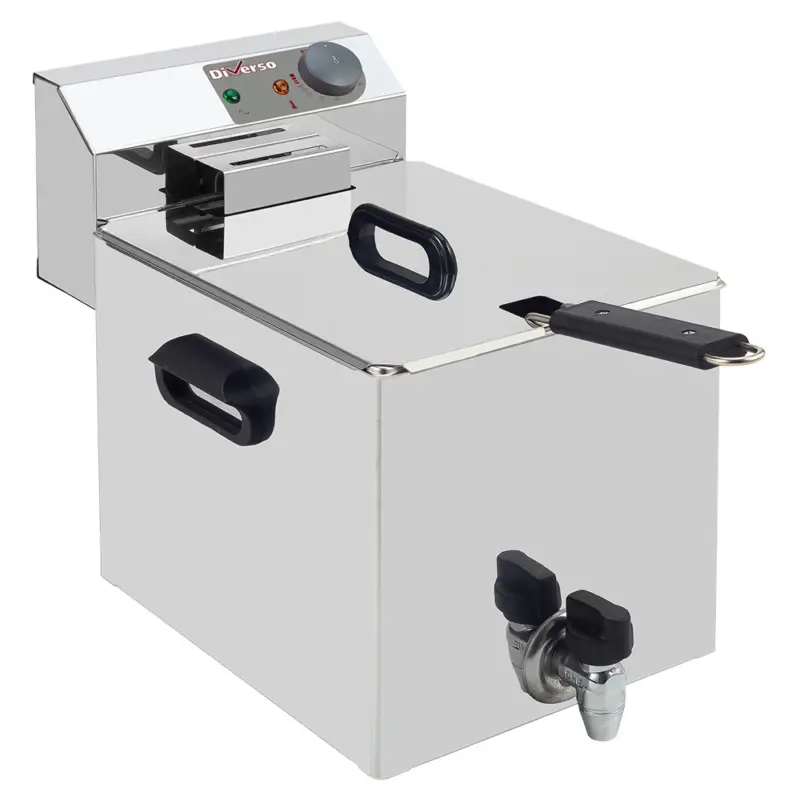 Diverso by Diamond Friteuse | Elektrisch | 8L | 0°C/180°C | Aftapkraan | 3.5kW | 230V | 290x450x320mm Goedkoop
