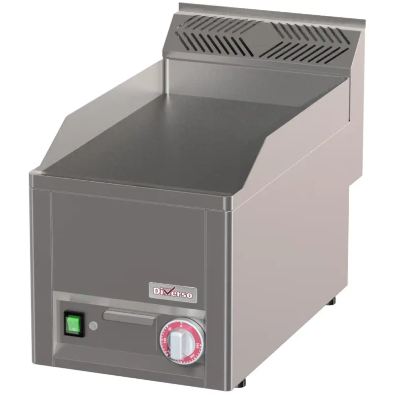 Diverso by Diamond Bakplaat | COOKING LINE 600 | Elektrisch | Gietijzeren Glad Oppervlak | 3kW | 230V | 330x600x290/435mm Gratis Retour