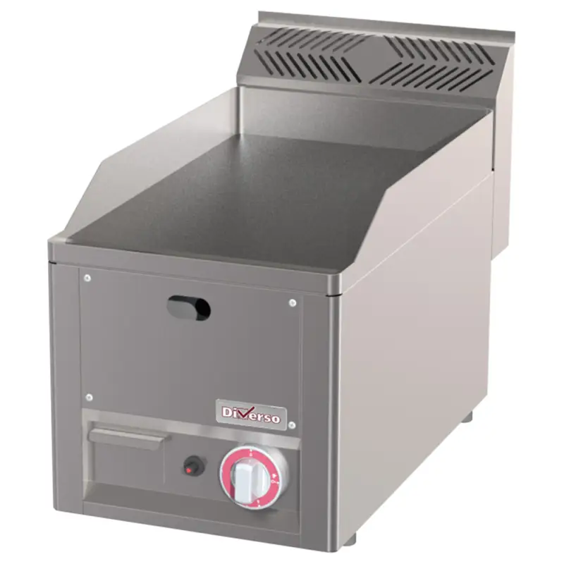 Diverso by Diamond Bakplaat | COOKING LINE 600 | Gas | Glad Oppervlak | 50°C/300°C | 4kW | Piëzo Ontsteking | 330x600x290/435mm Lage Kosten