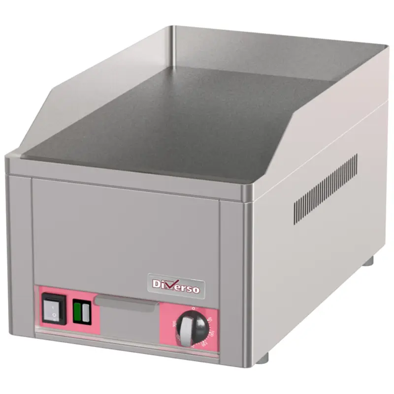 Op = Op Diverso by Diamond Bakplaat | Elektrisch | Gietijzer Glad | 3kW | 230V | 330x530x290mm