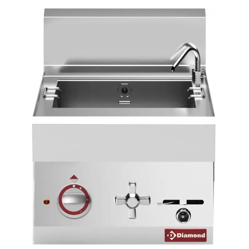 Diamond Pastakoker | ALPHA 650 | Elektrisch | 20L | Vulkraan + Aftapkraan | 6kW | 400V | 400x650x280/380mm Korting