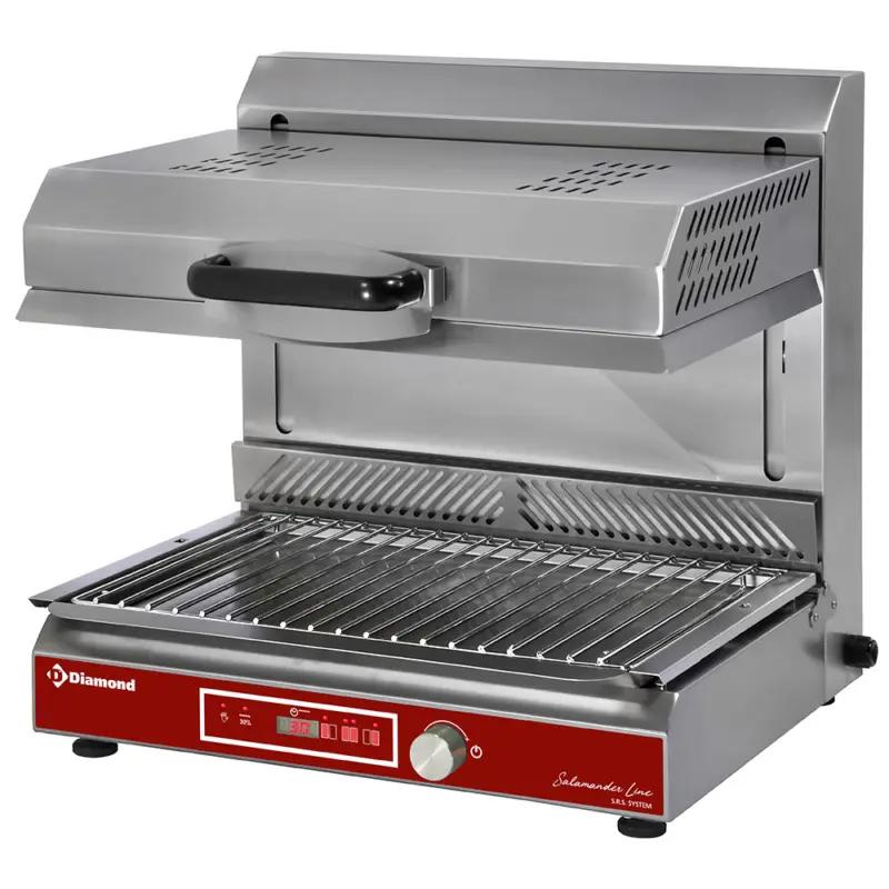 Must-Have Diamond Salamander Grill | SALAMANDER LINE | Glaskeramisch | 2 Zones | ≤350°C | 3kW | 230V | Timer | Hoogte Verstelbaar | 600x640x590mm