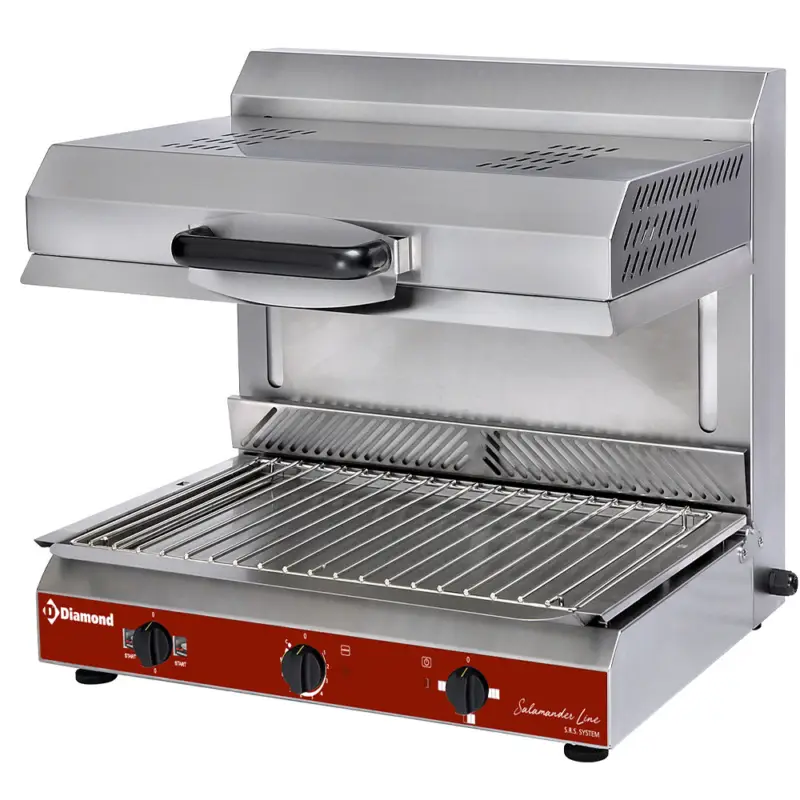 Diamond Salamander/Toaster | Vitrokeramisch + Mobiele Bovenkant | 2 Vuren | 3kW | 230V | 600x590x590mm Nu Kopen