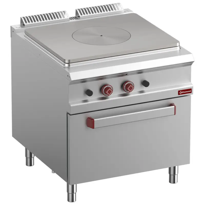 Laatste Versie Fornuis Met Doorkookplaat Op Gasoven