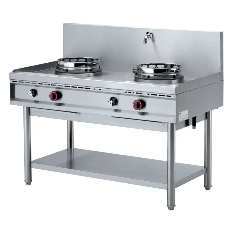 Diamond Wokfornuis | Gas | 2 Vuren | 2x 13kw | 1300x700x800mm Koop Vandaag