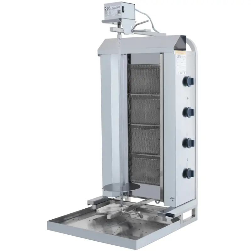 Gereduceerde Prijs Dibeksan Doner Gyros grill | Gas | 4 Branders | Max. 70 kg | 595x664x1087mm