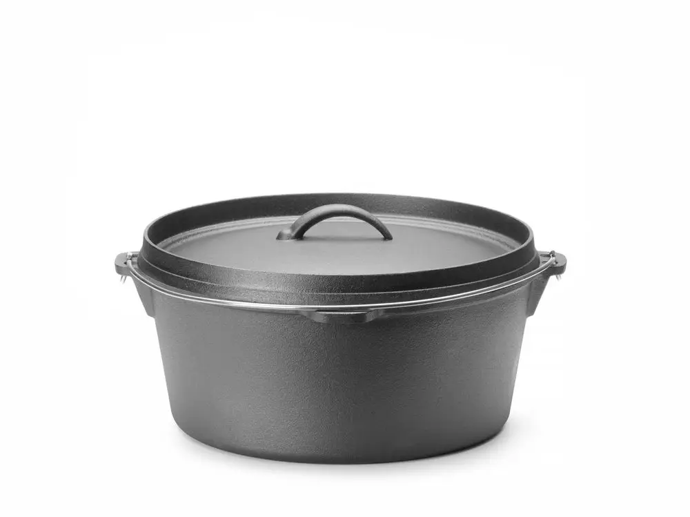 Beperkt Aanbod Gietijzeren pan, HENDI, 7,2L, Zwart, ⌀310x(H)155mm